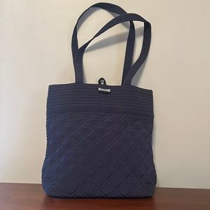 Vera Bradley Navy Performance Twill Tote Bag